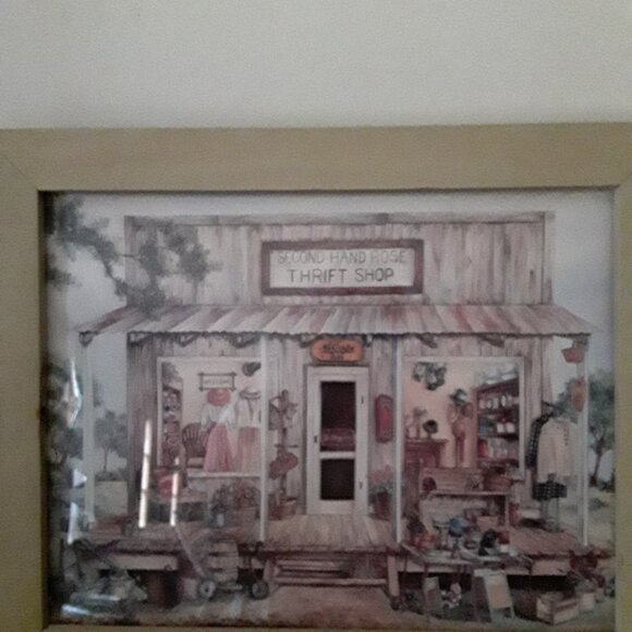 Framed Picture of Thrift Shop - "Second Hand Rose" - Picture 1 of 5